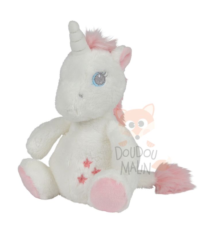  my magical friend soft toy unicorn white pink star 